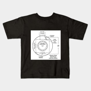 Reactor Start Split-Phase Induction Motor Diagram Kids T-Shirt